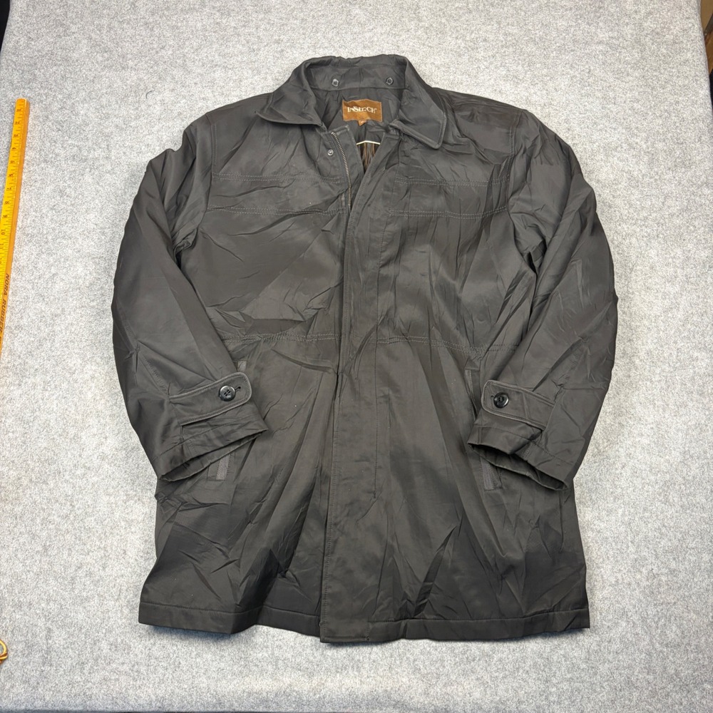 Inserch Mens Black Full Zip Field Coat Jacket Size 40 Classic Transitional
